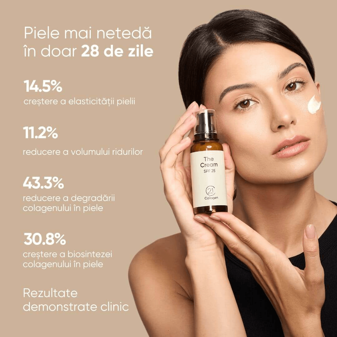 Crema de Zi Anti-Rid cu Protecție SPF şi Colagen - 21collagen