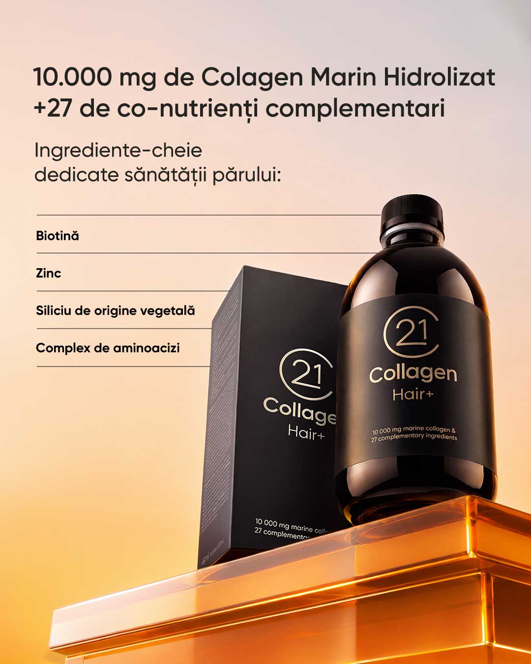 Colagen Marin Lichid Hidrolizat pentru Pǎr 480 ml - 10.000mg