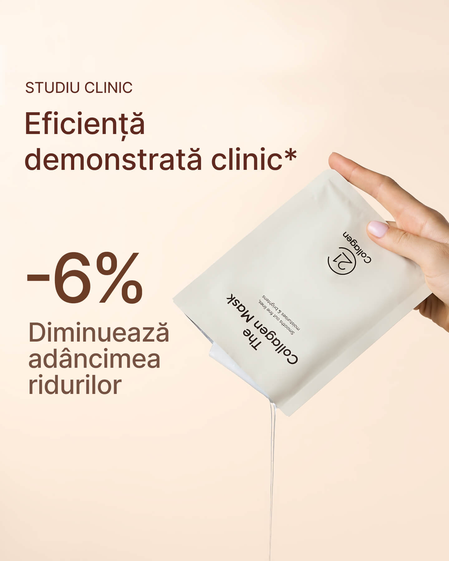 💦 Mască de față hidratantă cu colagen – 21collagen.RO