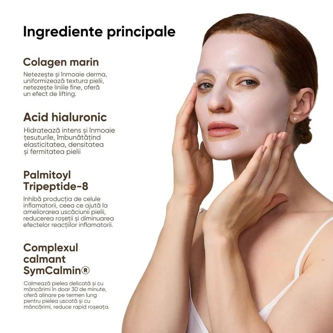 Mască de față hidratantă cu colagen - 21collagen